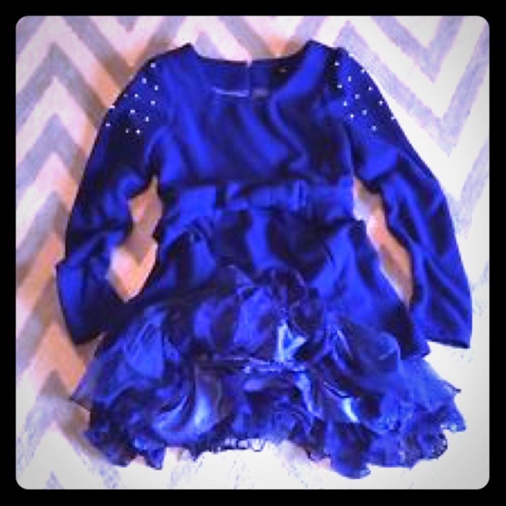 🆕ANTHROPOLOGIE RYU BLUE 👗 SMALL w/ tulle & bow